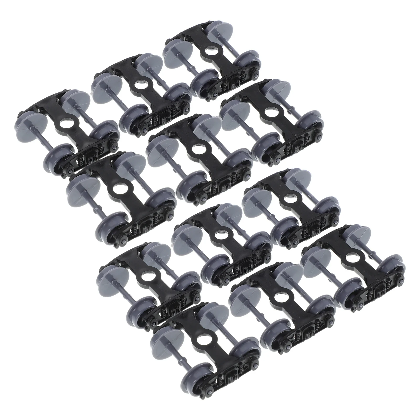 

12Pcs Black Plastic Train Wheels High Detail Replacement Scale Railway Accessories DIY Craft Wheel Parts Simulation Supplies