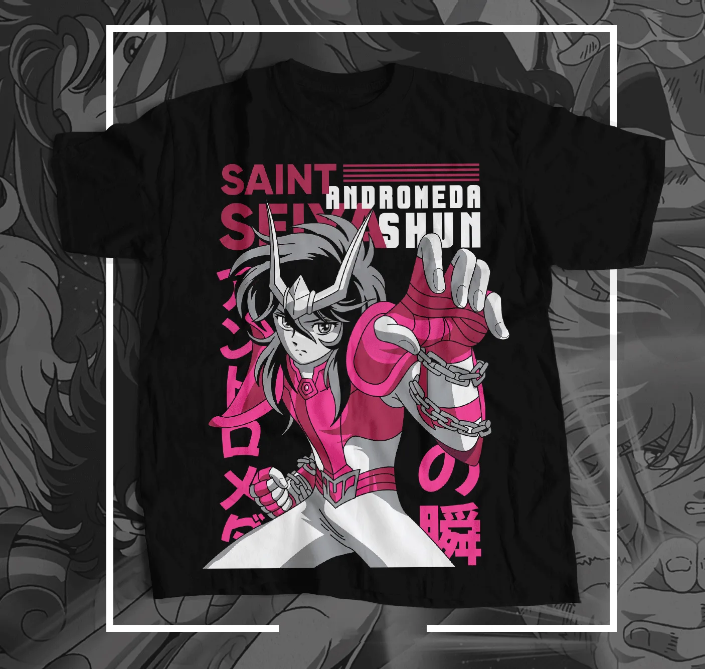 Kids/ Men/Women Anime Saint Seiya Andromeda Shun Knights of Zodiac Robot T-Shirt