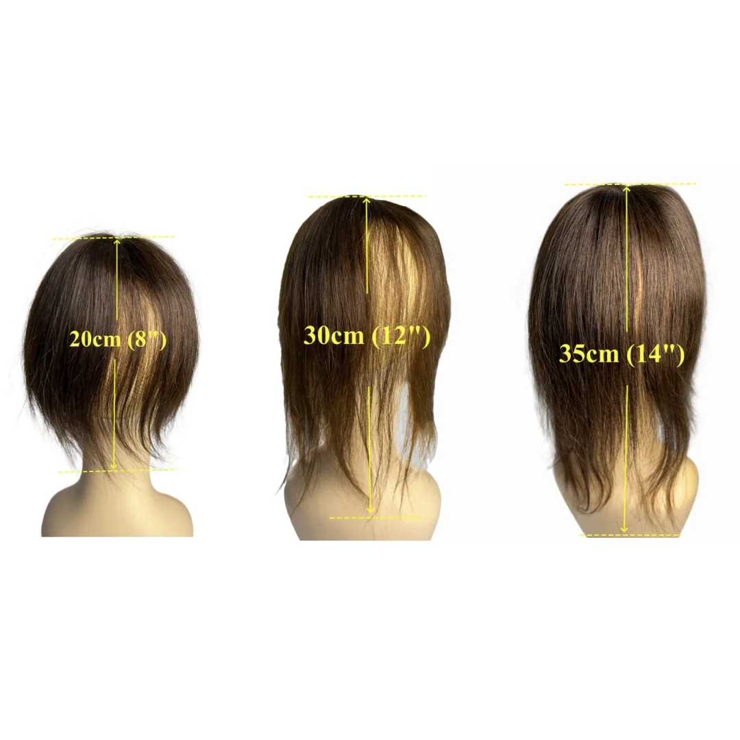 Natuurlijke haartoppers voor vrouwen Echt menselijk haar met luchtpony Braziliaanse clips in haarstukje voor vrouwen Bedekken mild haaruitval