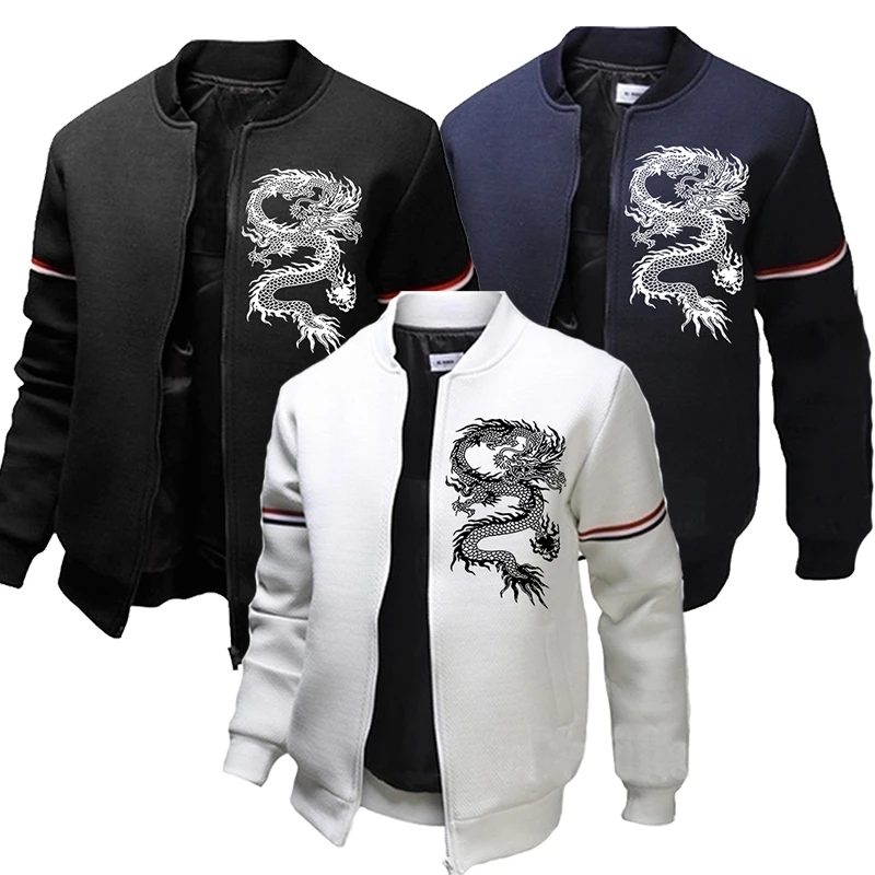 

Fashion New Men's Jacket Coat Fashion Casual Print Long Sleeve Sweatshirt Men's Baseball Jacket Hatless Jacket