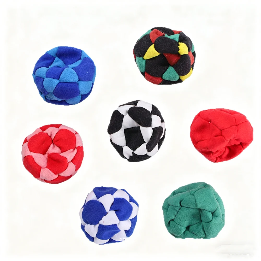 

Hacky Sack Footbags Set - Colorful Crochet Footbag for Adults & Beginners Juggling Balls with Multicolored Pattern
