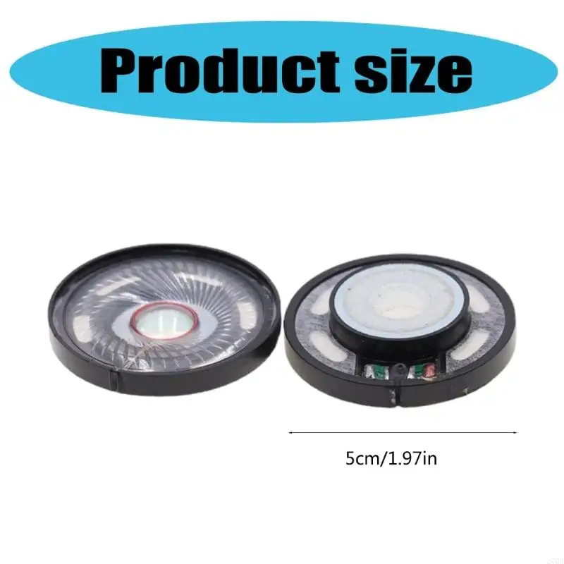 270b 2pcs 50mm Driver Headset 112dB 32ohm Earphone Diy Loudspeaker Perbaikan Bagian