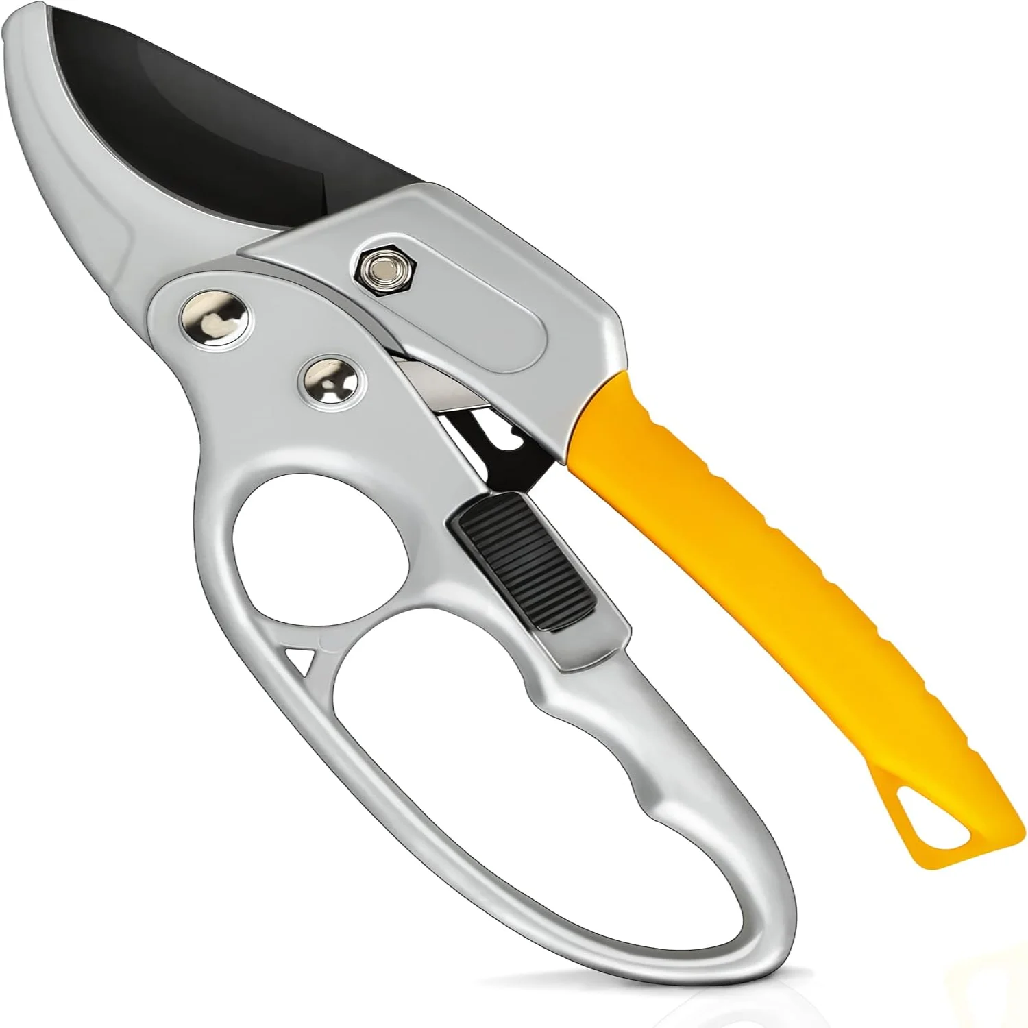 Ratchet Pruning Shears for Gardening - -5 Stainless Garden Shears Heavy Duty - Hand Pruners Small Garden Scissors for Tree Trimm