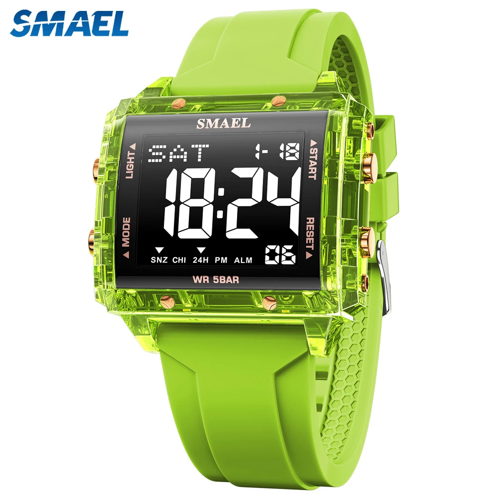 

SMAEL Fashion Casual Men's Military Sports Watch Waterproof LED Luminous Digital Wristwatch for Outdoor Daily Use Male