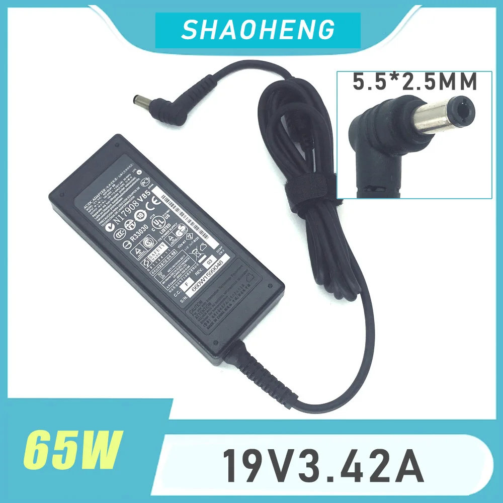 Carregador de Laptop Original 19V 3.42A 65W para Asus R33030 N17908 V85 AD887320 EXA0703YH PA-1650-66 ADP-65DW X551M X555L