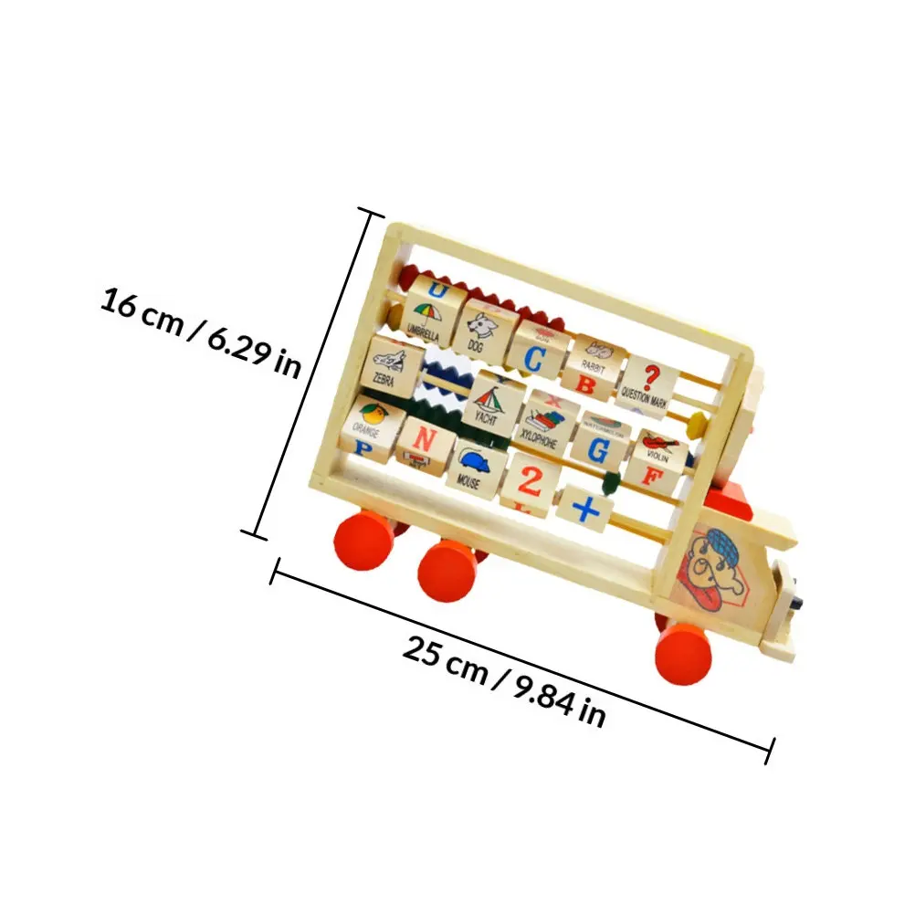 Wooden Abacus Stand Colorful Beads Kids Educational Calculate Teaching Tool Early Learning Counting Cognitive Development