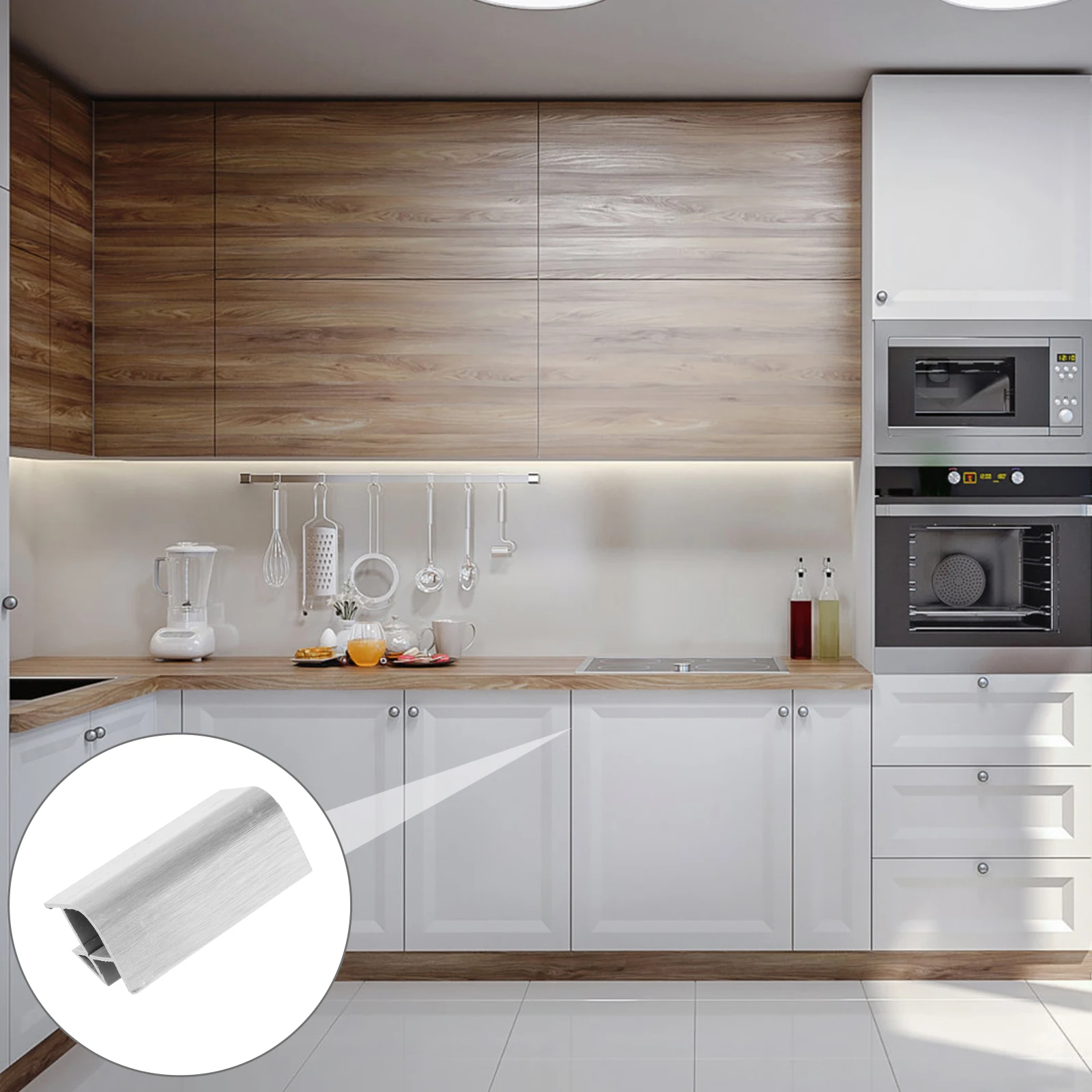 

4 Pcs Cabinet Corner Protector Decorative Waistline Border Plastic Baseboard Skirting Moldings Kitchen Furniture