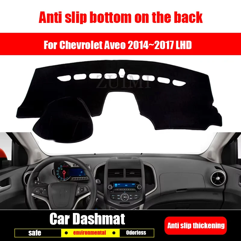 

ZUIMI Dashboard Cover Dash Mat Dashmat For Chevrolet Aveo 2014~2017 LHD RHD Dash Board Cover Pad Sun Shade Dedicated Car Non Sli