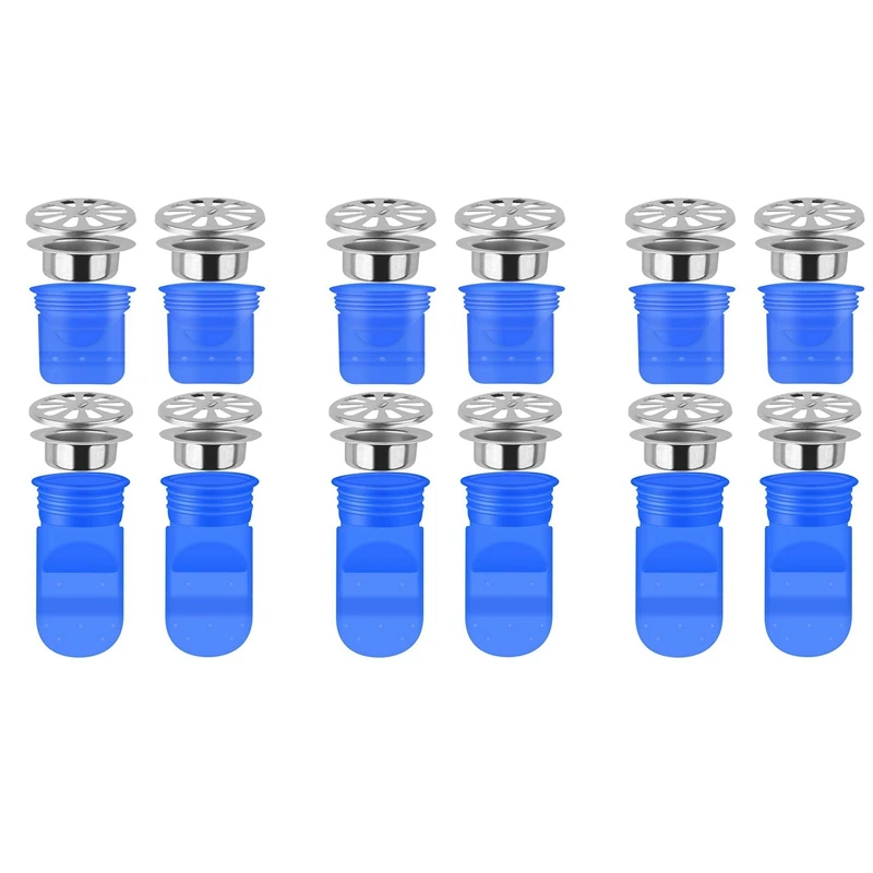 Drain Backflow Preventer 12 Pack, One Way Valve For Pipes Tubes In Toilet Bathroom Floor Drain Seal 1.97 Inch Silicone