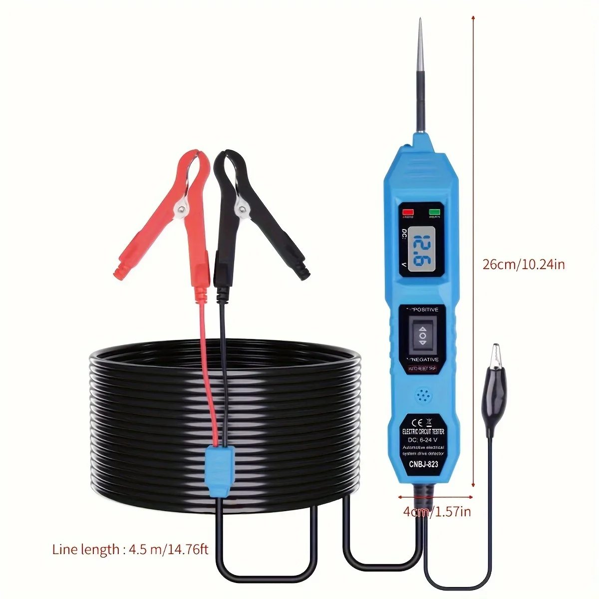 Automotive Circuit Tester Diagnostic Cable Set with Probe for Electrical System Digital Lighting Table Car Maintenance Tool