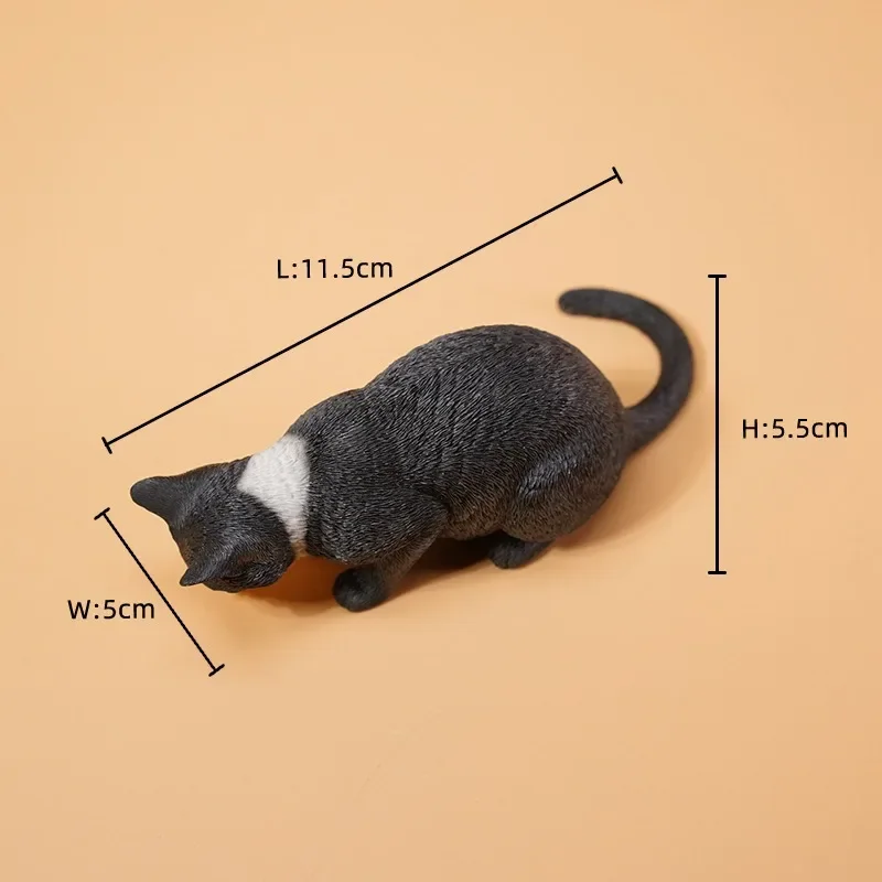 Jxk 1/6 escala animais simulados adorável animal de estimação resina gato comendo modelo boneca para figuras de ação de 12 polegadas coleções brinquedos