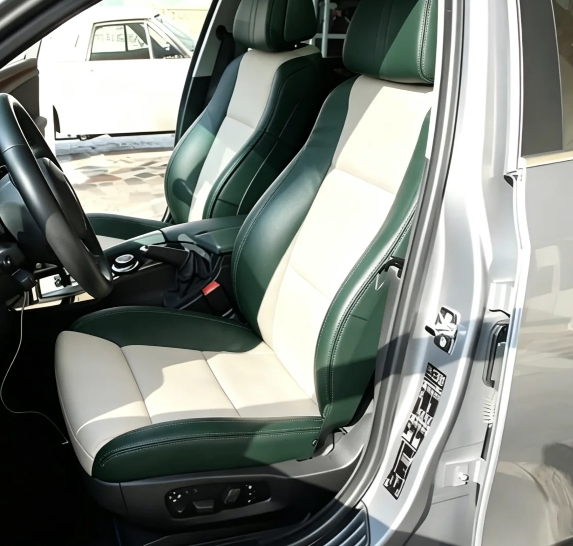 Für BMW E60 Maßgefertigte Autositzbezüge Luxuriöses Nappaleder 100% Passgenau Innenausstattung 360 ° Vollständige Abdeckung – Detail 4