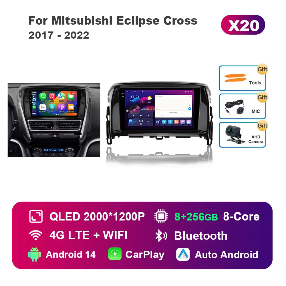 KJ-NAVI Für Mitsubishi Eclipse Cross 2017 - 2022 Auto-Radio-Multimedia-Player Android 16 System DSP Stereo WiFi GPS Navi 4G BT Auto-Tools 3
