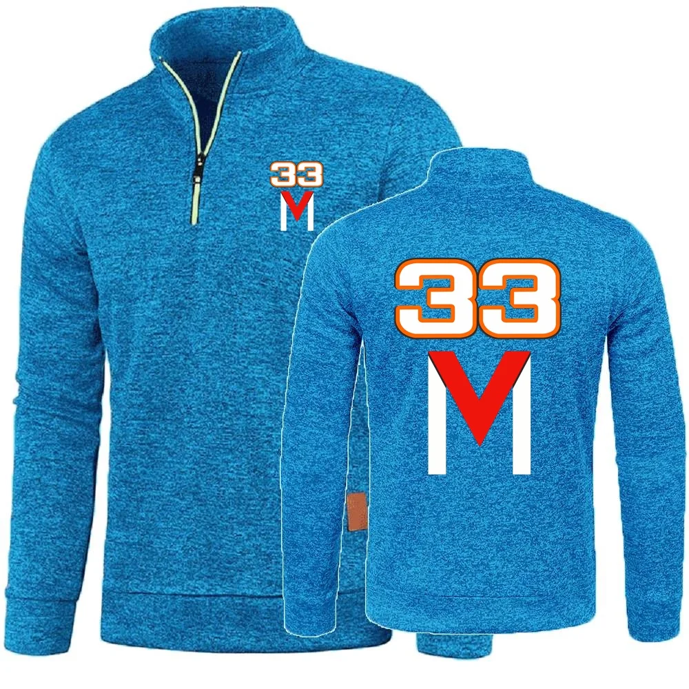 Youth Pullover Coat Men Sweater Half Zipper Fleece Pullover for Male Hoody M33 Maxs Car Sport F1 33M Car Sweatshirts S-5XL