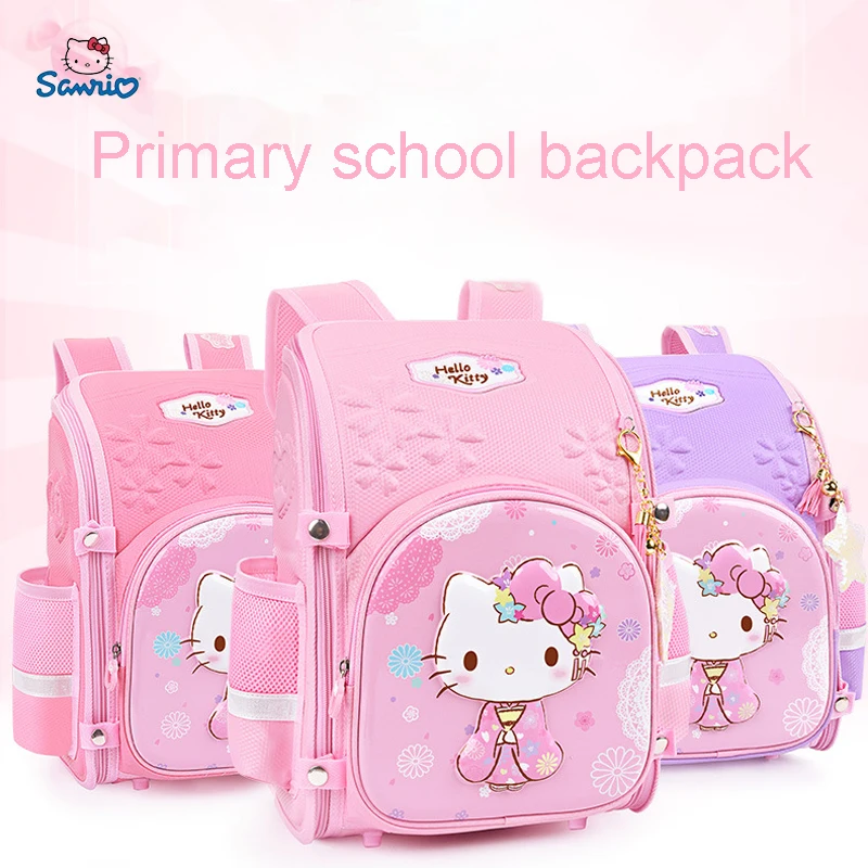 Hello Kitty Children's Schoolbag Primary School Student Girls' Spine Protection Burden Reduction Girls' Backpack School Backpack