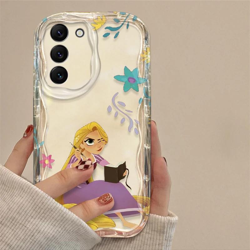 Disney Tangled Rapunzel Cover For S21 S23 S24 Ultra Plus FE A55 A35 A25 A05S A54 A53 A52 A33 A32 Wave Oil Phone Case