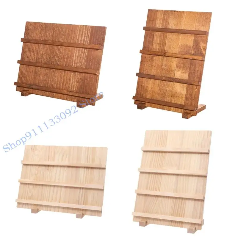 

H9ED Деревянная подставка для сережек Держатель для ювелирных изделий Серьги Держатель для карт Кольца Держатель для дисплея для