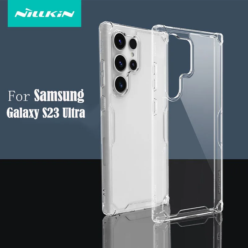 Чехол Nillkin для Samsung Galaxy S23 Ultra, чехол Nature Pro, прозрачный чехол-бампер из ТПУ для Samsung Galaxy S23Ultra