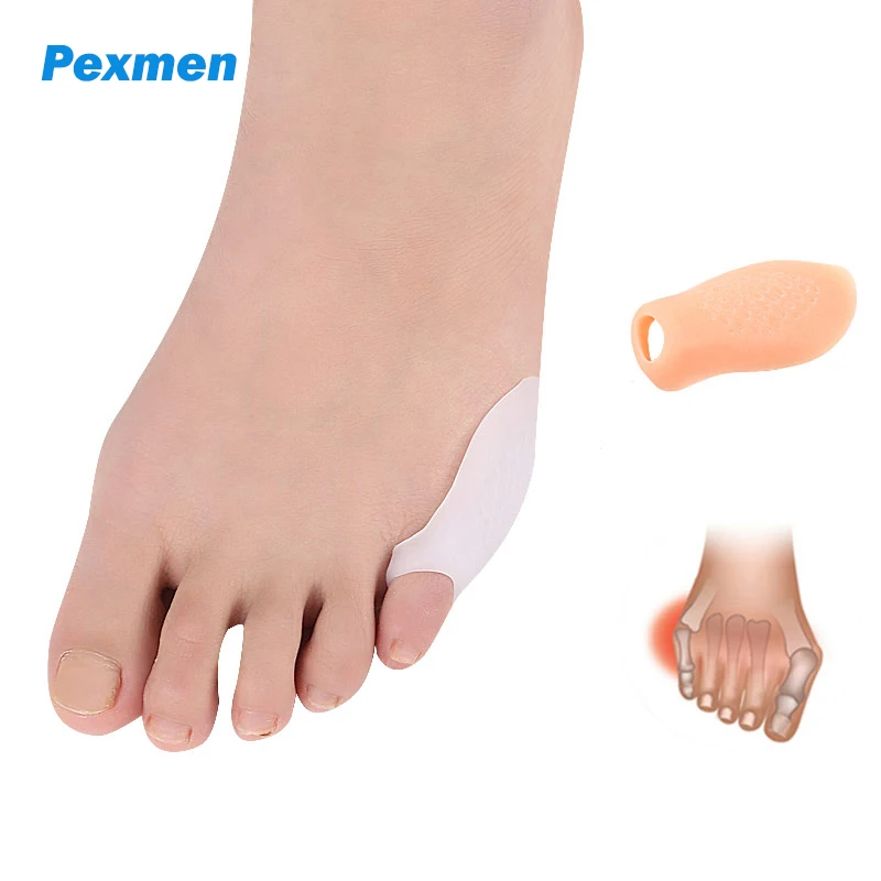 Pexmen 2/4Pcs Gel Bunion Corrector Pinky Toe Sleeve Pain Relief Protector Prevent Corns Calluses Foot Care Tool