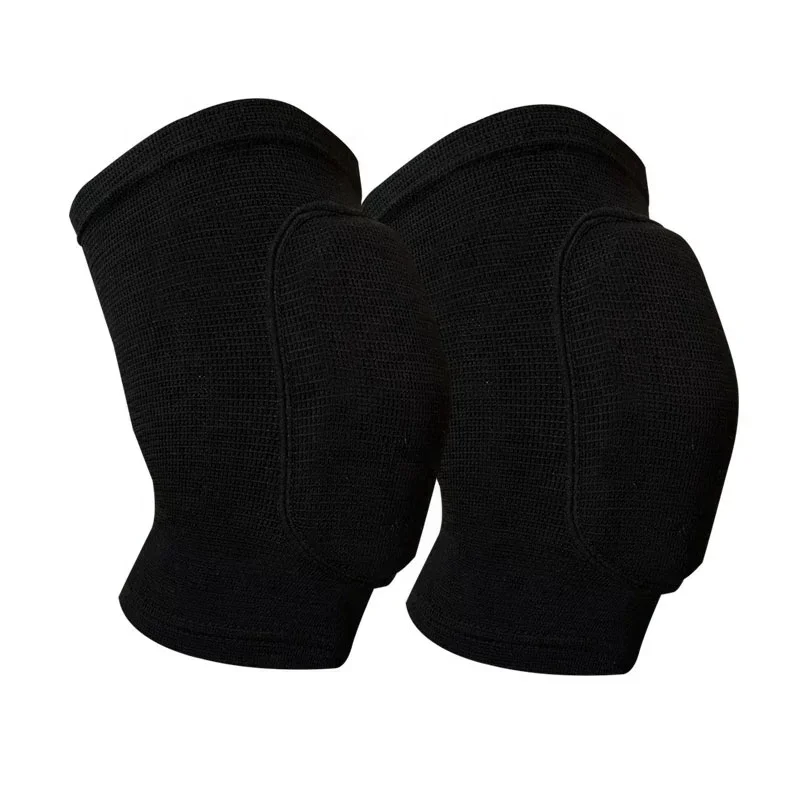 1 pair Sports Compression Knee Pads Elastic Knee Protector Thickened Sponge Knee Brace Support for Dancing Workout Training Yoga