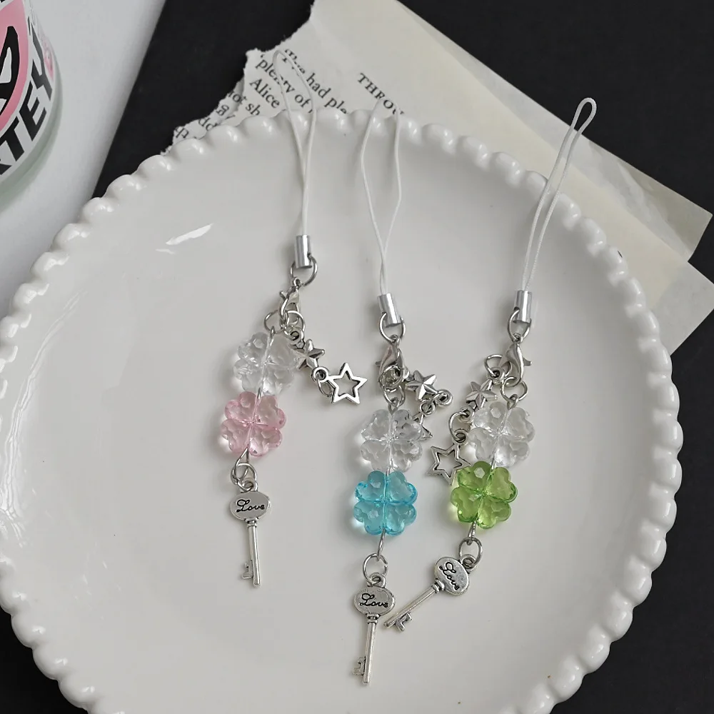 2026 الاتجاه الجديد سبائك الراتنج ثلاثية الأبعاد القلب العشب الأخضر مفتاح سلسلة هواتف الطالب محظوظ سماعة الديكور المرأة مفتاح السيارة قلادة هدية #3