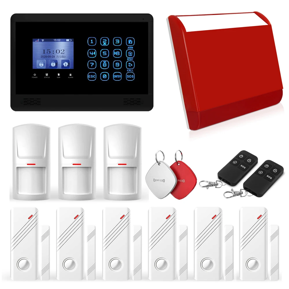 TuyaSmart Life  Wireless  4G GSM WiFi  Home  Burglar Security Alarm Hub  System support alexa google IFTTT