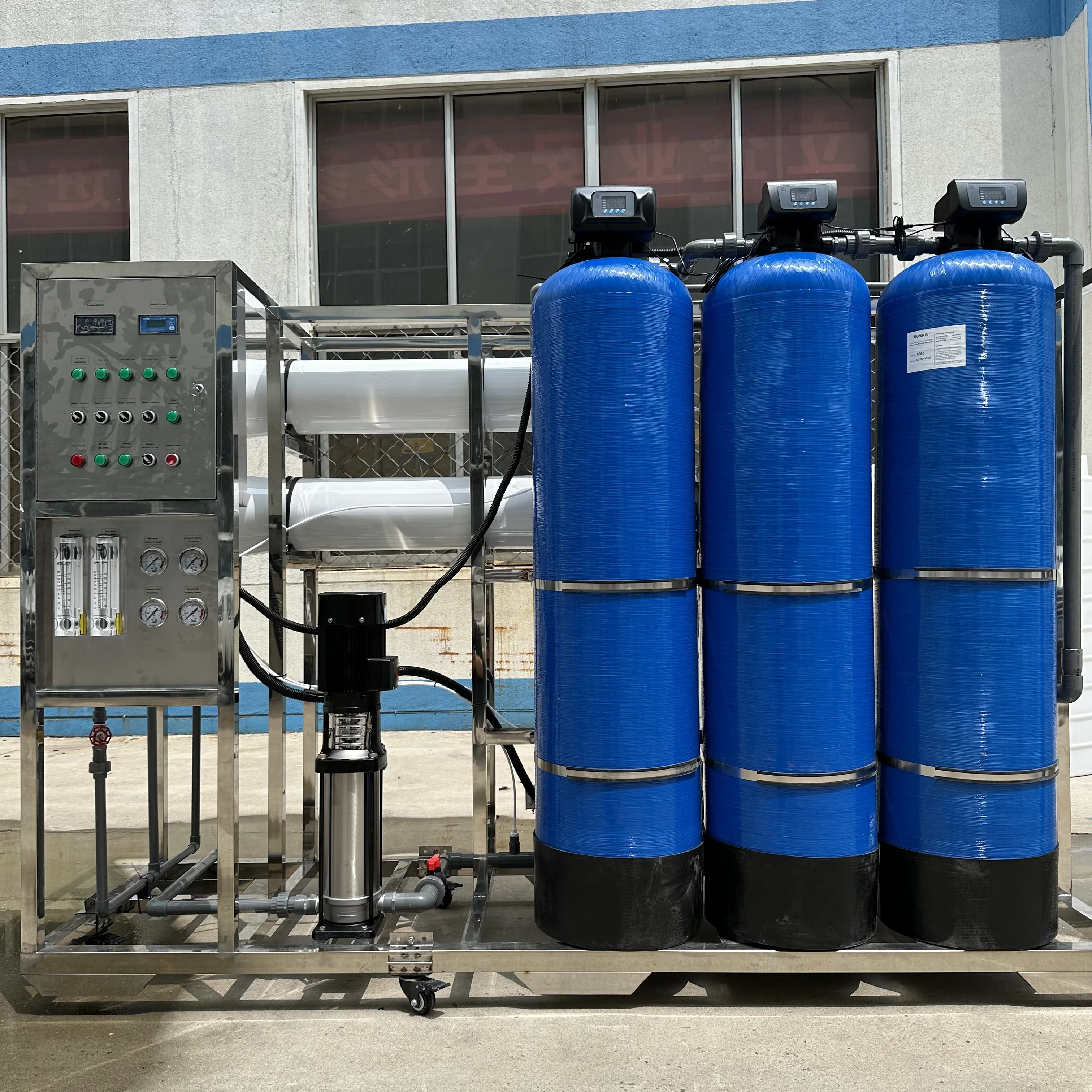 2000LPH RO Purification System Water Treatment Machine Customized 2T RO System 2000LPH Industrial Reverse Osmosis System