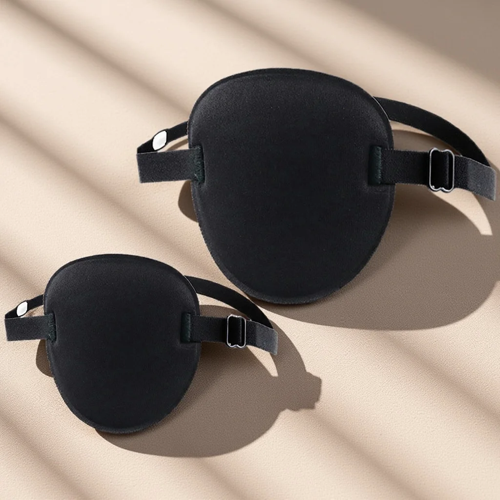 2Pcs Adjustable Single Eye Patches Breathable Comfortable Fabric PP Cotton Ambulatory Training Eye Patches for Adults