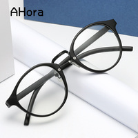 Ahora Retro Punk Reading Glasses Round Frame Presbyopia Eyeglasses Metal Nose Pad Hyperopia Eyewear +2.0+3.0+3.5 Unisex