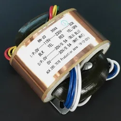 R Core Transformer 20W R20 30V Transformers 220V To 2X30V Copper Custom Shield Pre-Decoder Earphone DAC Audio Power Supply