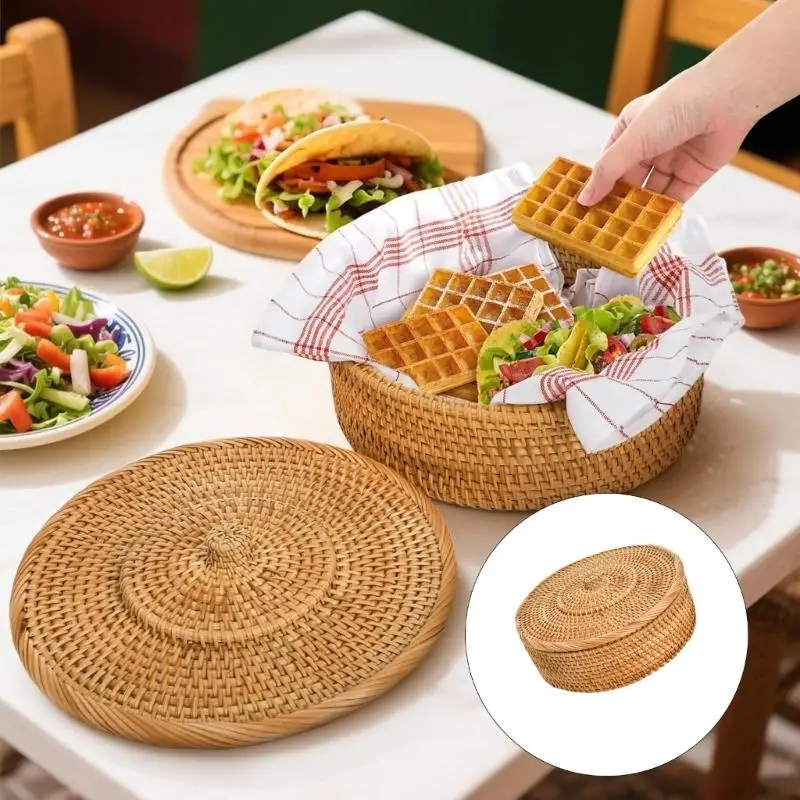 

G6KF Spacious 26cm twistedloaf Storage Basket Including Removable uppermost For Flatbreads And Morning