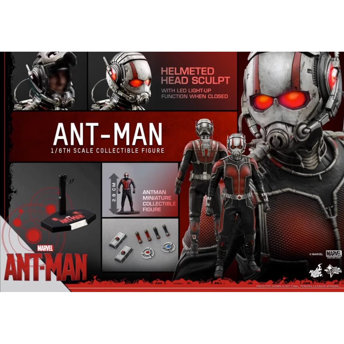 

In Stock Original HOTTOY HT MMS308 Ant-Man 1/6 Movie Character Model Art Collection Toy Gift