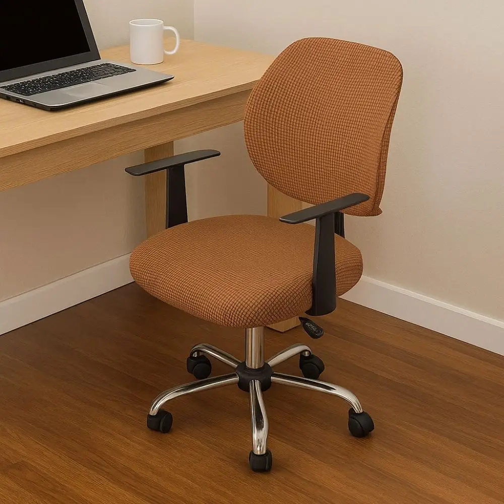 Corn Grain Computer Split Seat Cover Solid Color Thicken Computer Chair Covers Elastic Dustproof Chair Seat Covers Gaming Chair