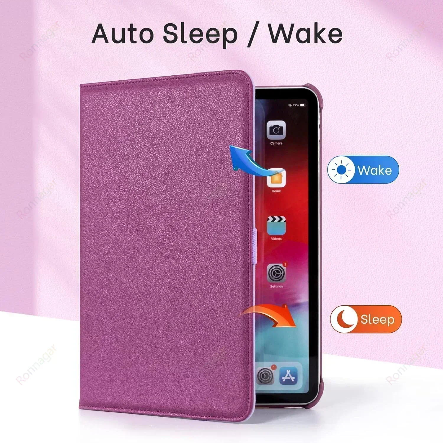 Para iPad 10.a generación funda 2022 8a 9a 7a 10,2 para iPad Pro 11 Air 5 4 3 Mini 6 4 5 iPad 2 3 5a 6a 9,7 funda giratoria 360