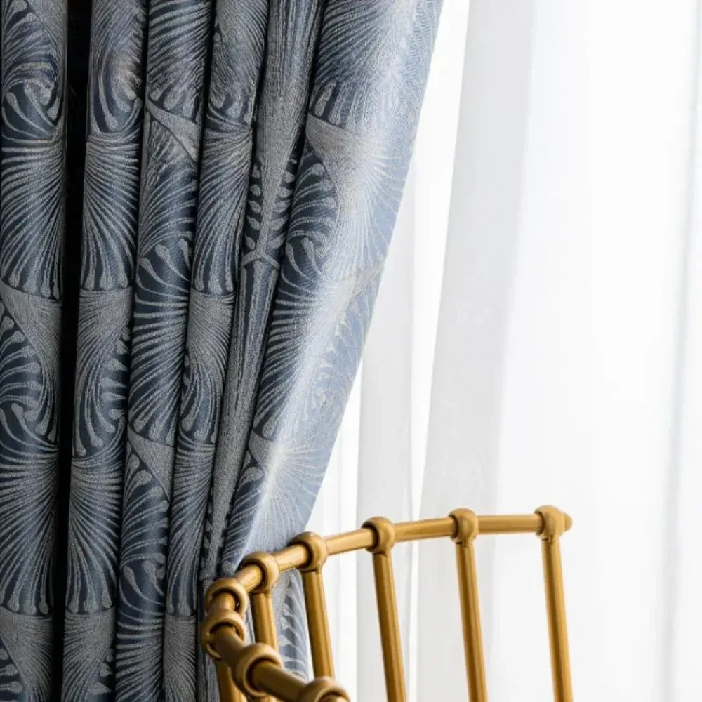 European-style Cream Curtain Custom Light Luxury Modern Blackout Curtains for Living Dining Room Bedroom Finished Product