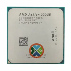 AMD Athlon 200GE X2 200GE 3.2 GHz Dual-Core Quad-Thread CPU Gamer Processor Socket AM4 DDR4 RAM 14NM 65W Processor
