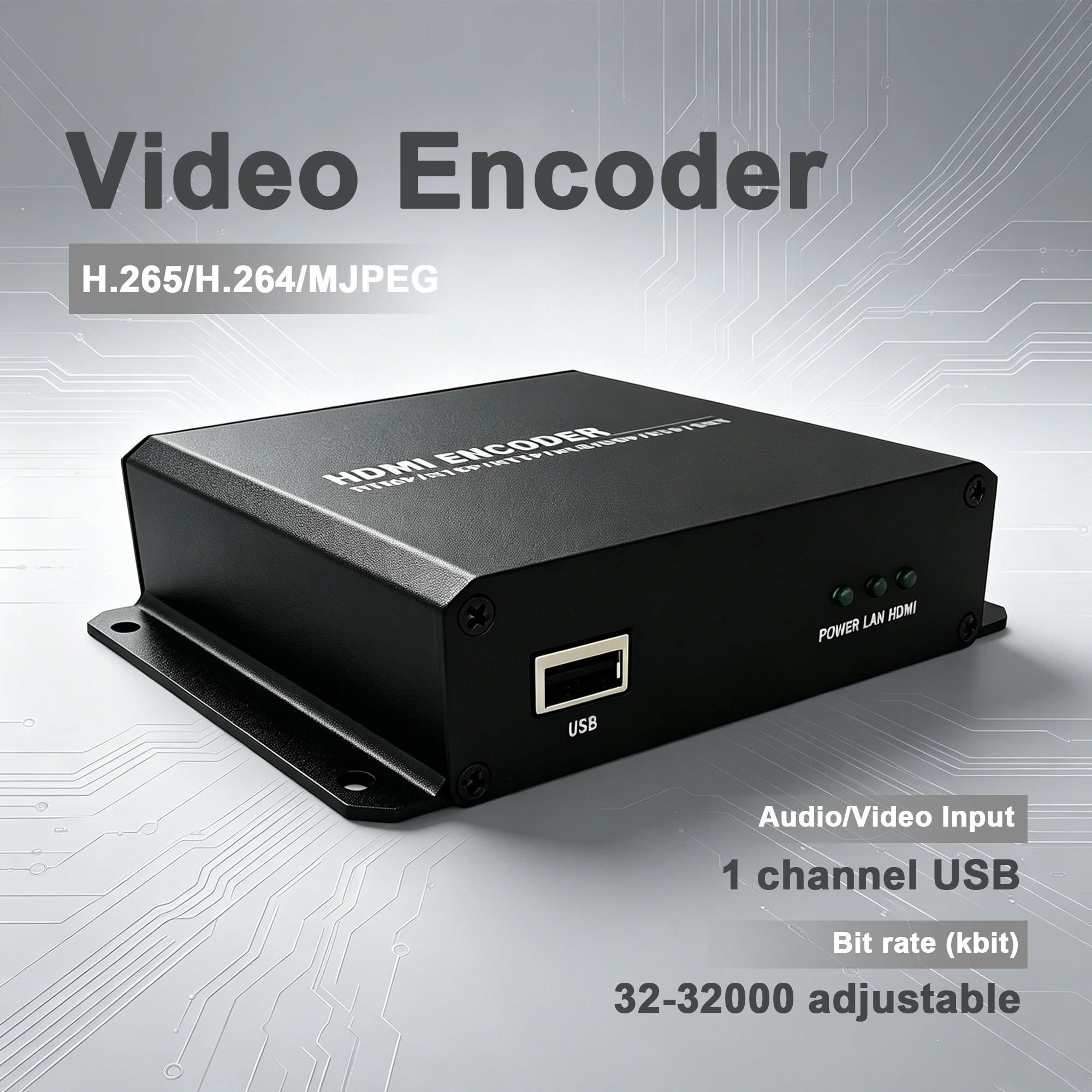 H265/H264 4k Ultra HD HDMI to IP Video Encoder 38400x2160P HD +USB Camera Input Live Streaming Encoding RTMP/UDP/HTTP/RTSP