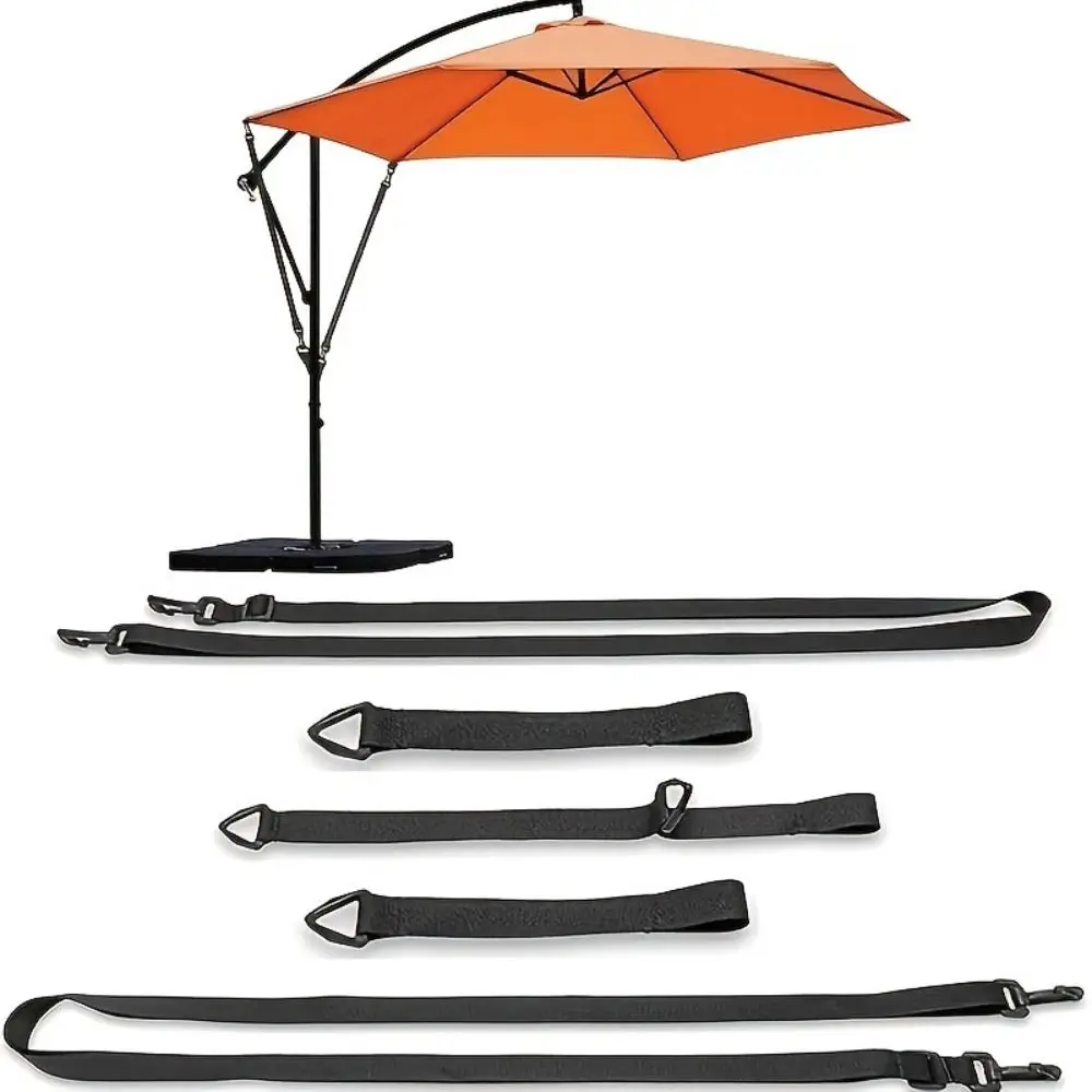 Picture 4: Adjustable Hooks Umbrella Fixing Straps Weatherproof Quick Installation Wind Protection Strap 5 Pack Windproof Fixed Strap