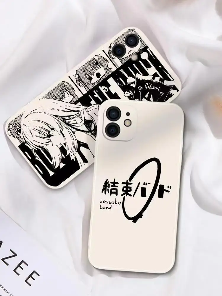 BOCCHI THE ROCK for Phone Case Anime Ijichi Nijika Yamada Ryo for IPhone X 13 14Pro Max Full Lens Protection Cover Accessories