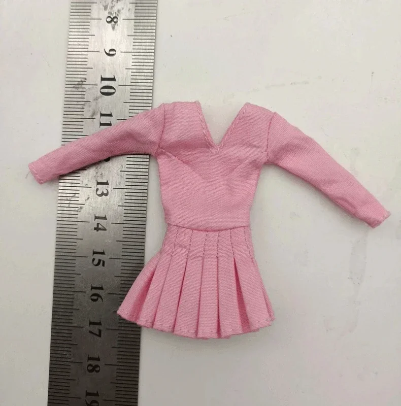 

Розовое женское платье-комбинезон 1/12, плиссированная юбка для 6 дюймов azone12 figma shf Tbl