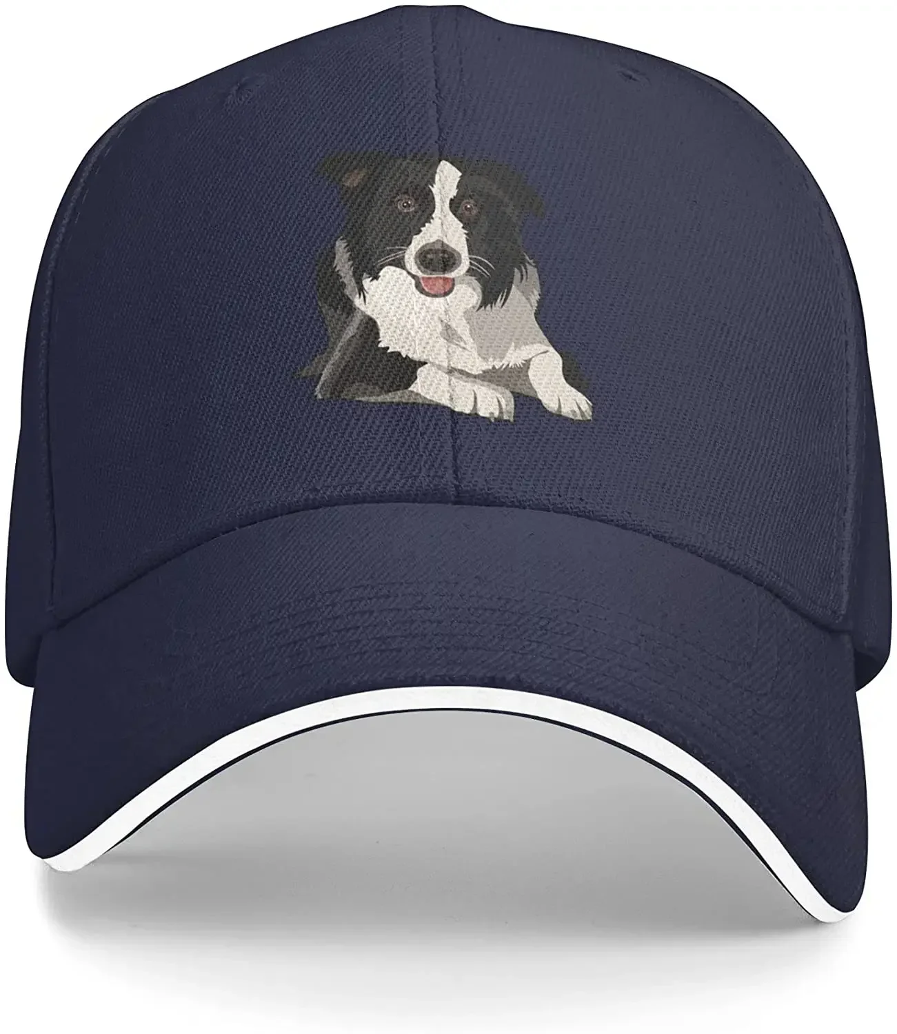 Border Collie Baseball Cap Men Women Adjustable Peaked Sandwich Dad Hats Golf Hat