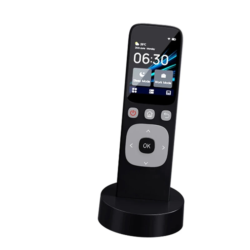 1 Stück WLAN Haushalts gerät Center Control Wireless Touchscreen Handheld Zentral steuerung schwarz Kunststoff USB wiederauf ladbar