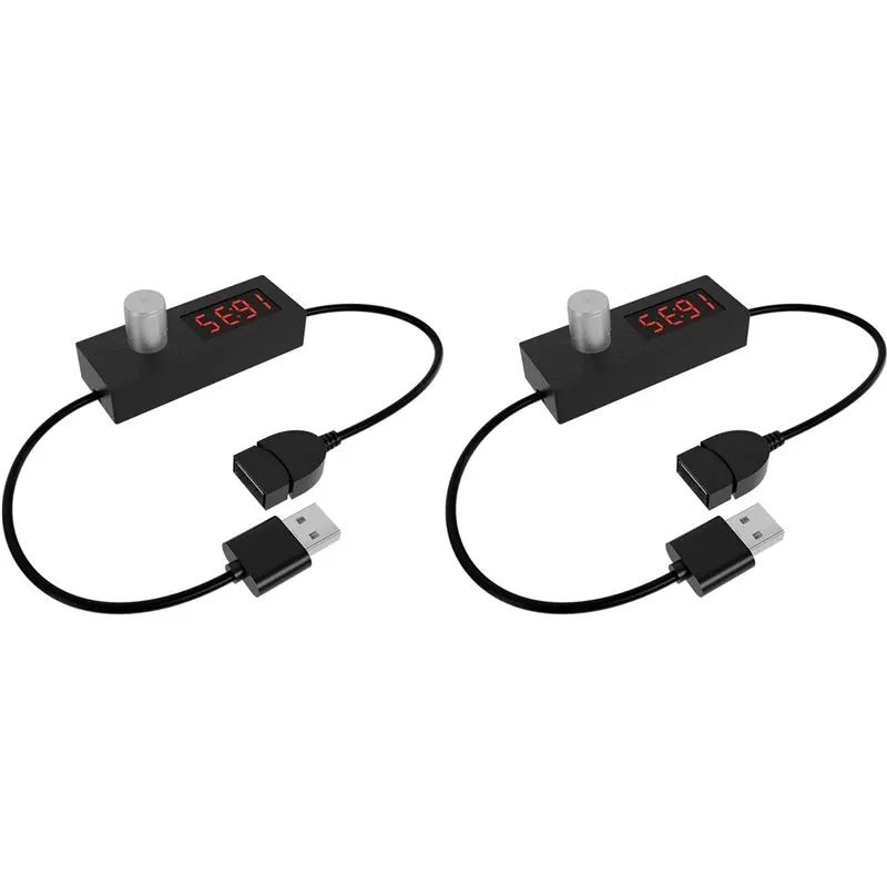 

Профессиональный 2-портовый USB-кабель с таймером для отключения питания по расписанию, от 5 минут до 24 часов 55 минут.