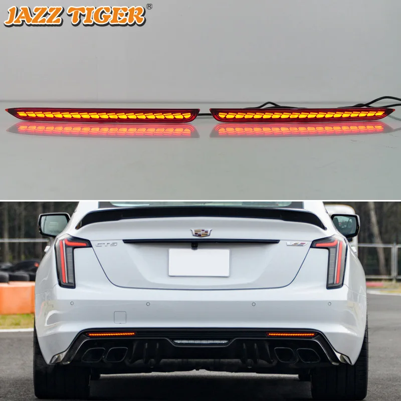 

Car Rear Bumper Light For Cadillac CT5 2019 2020 2021 2022 2023 3-in-1 Functions Auto Signal Indicator Led Reflector Brake Lamp