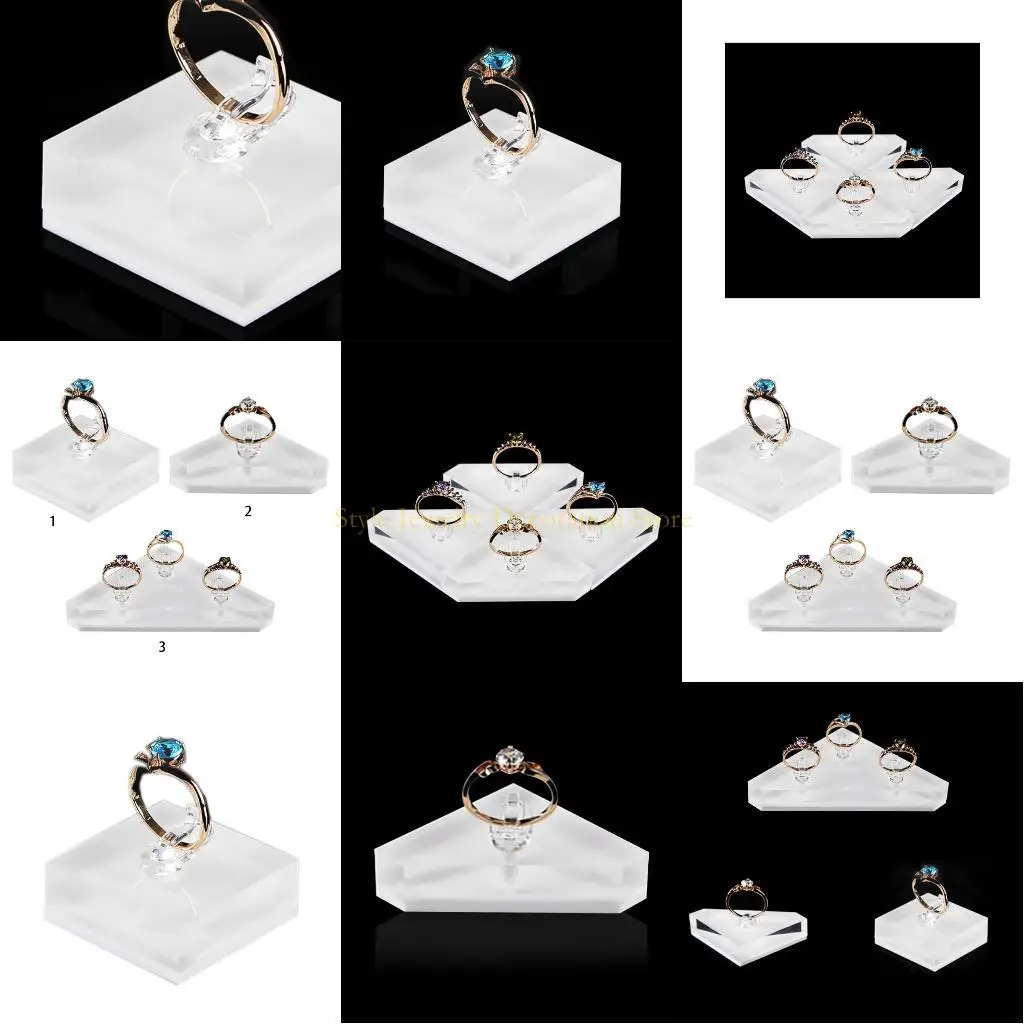 

D46E Finger Ring Clips Display Support Stand Rings Show Rack Photography Props Decorative Rings Showcase Stand