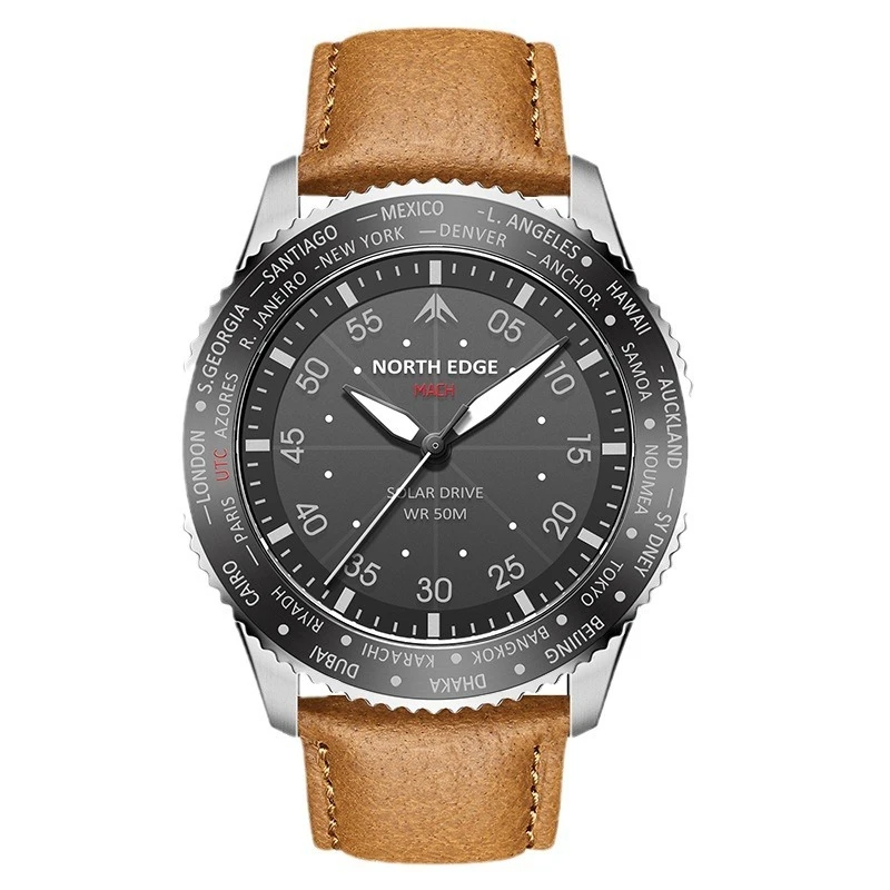 

Outdoor sports electronic watch, pointer solar rechargeable quartz watch, luminous waterproof long battery