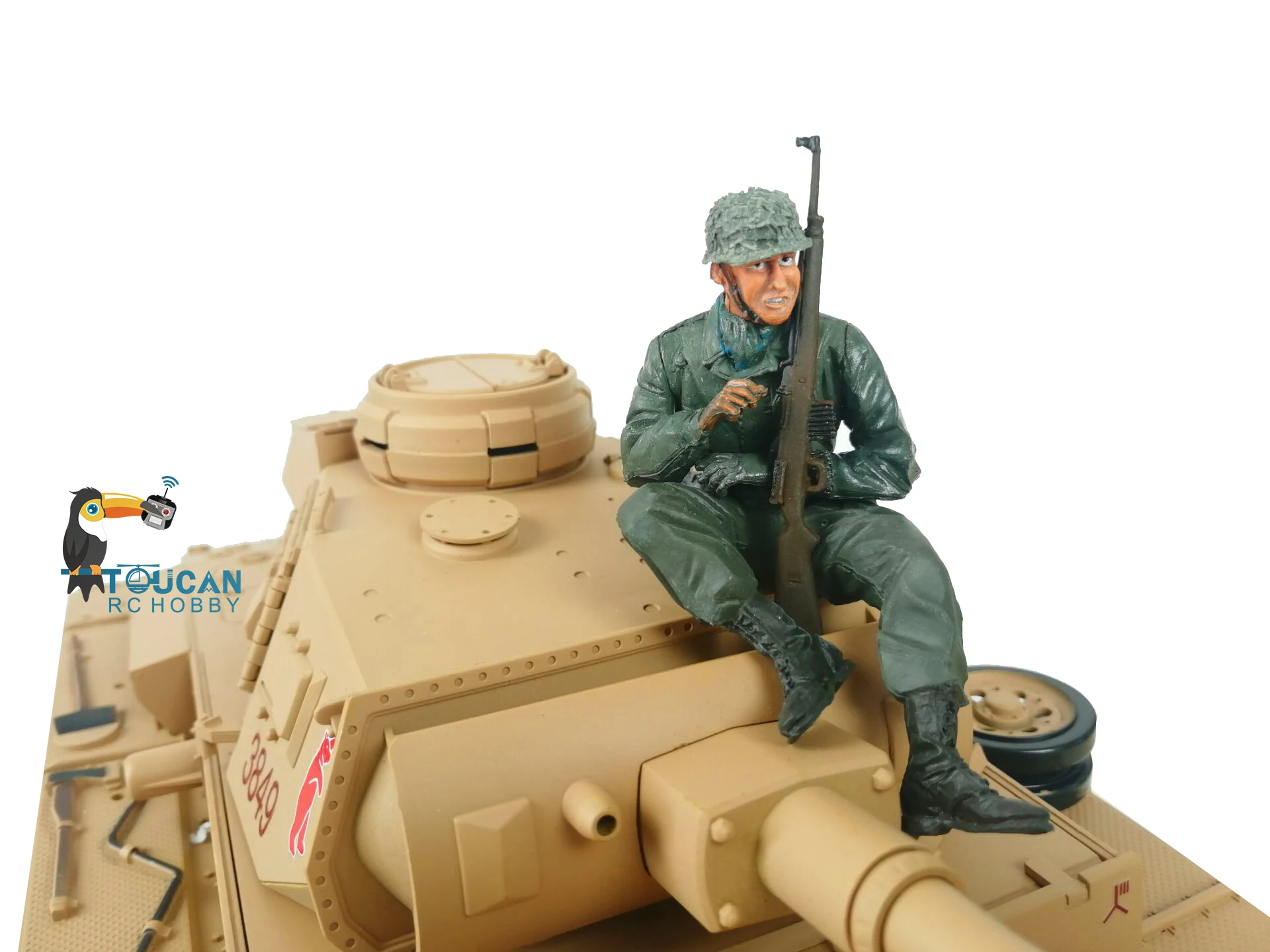 Heng Long 1/16 RC Hars Duitse Soldaat Model Decoratie Onderdelen voor 1/16 Afstandsbediening Tank Speelgoed TH20027
