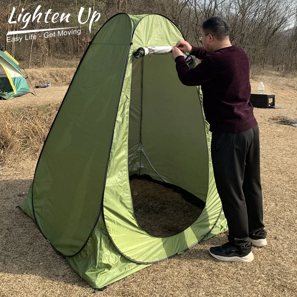 Schiarire portatile doccia esterna bagno spogliatoio camerino tenda da campeggio riparo spiaggia Privacy toilette tenda per spiaggia all'aperto