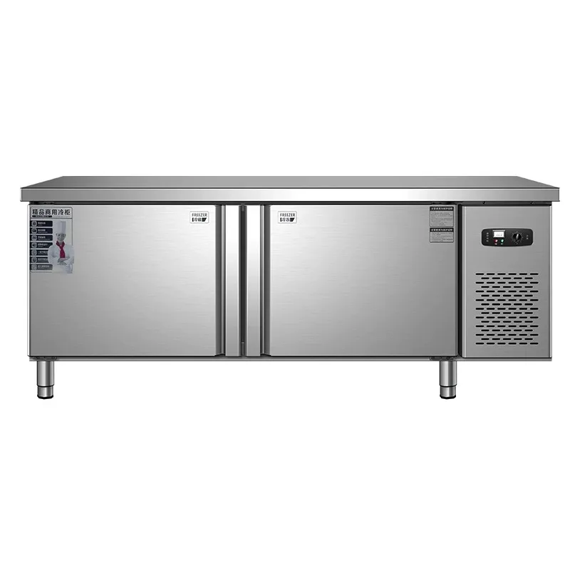 330L Dual-temperature Stainless Steel Crisper, Fresh on One Side and Frozen on The Other, Suitable for Restaurants and Kitchens