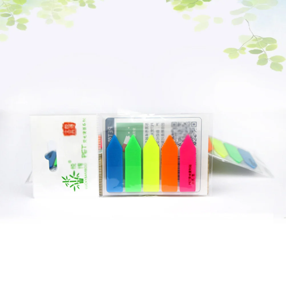 

10Pcs Bookmark Note Paper Writable Pet Film Bright Color Index Tabs Memo Pads Highlight Flags School Office Supplies